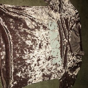 “Sassy” crushed velvet shirt
